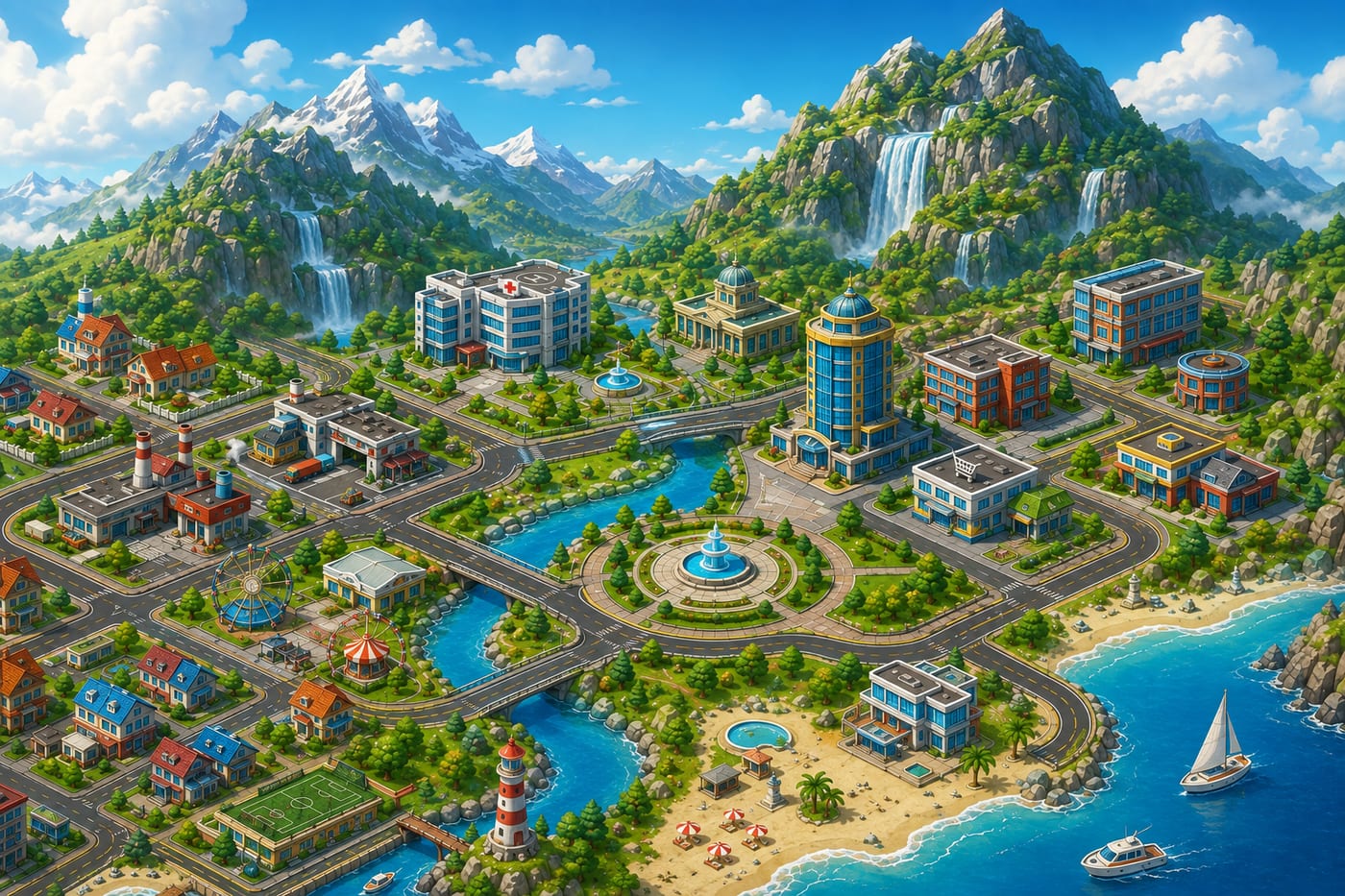 A fully built SMAQQ city